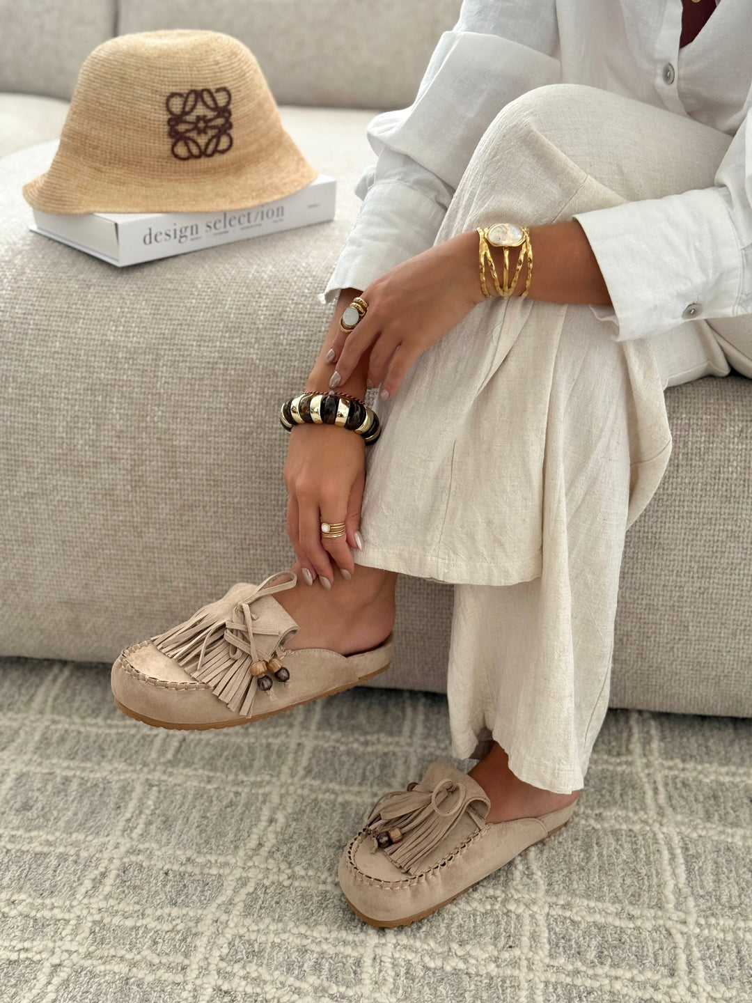 Sabrina | Boho Fringe Clogs