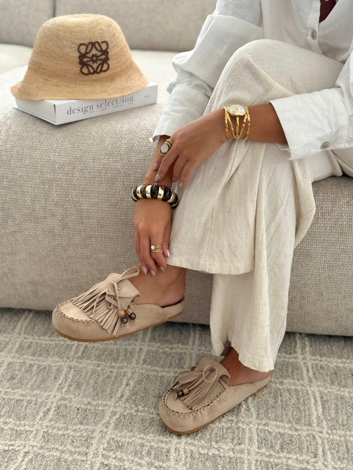 Sabrina | Boho Fringe Clogs
