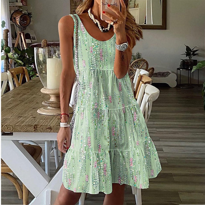 Jada - Sleeveless MIDI Dress with Round Neck